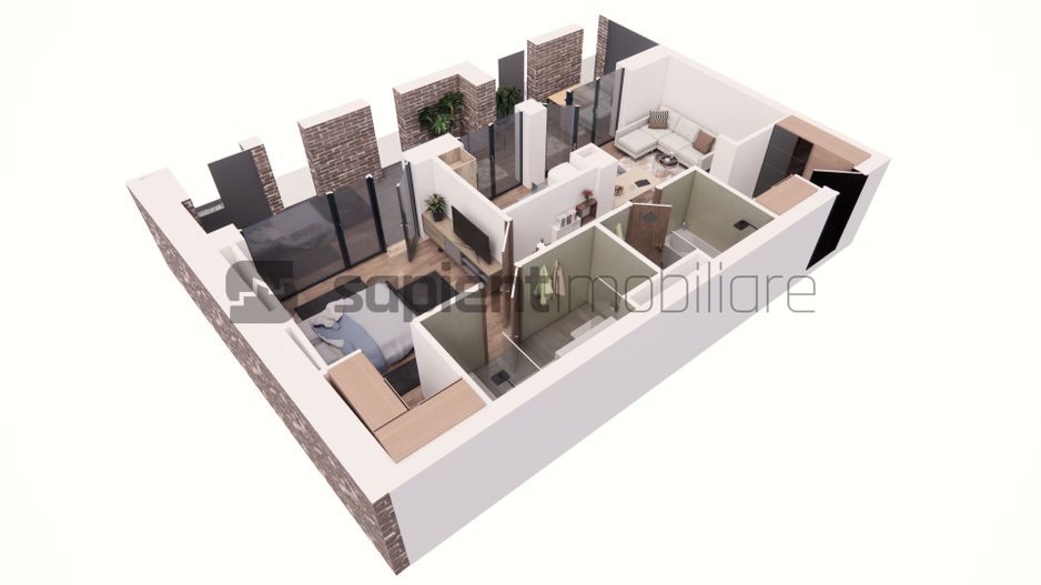 Apartament nou, modern cu 2 camere - Ultracentral -  Cuza Voda - Poză 5