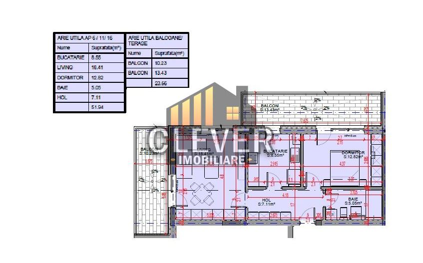 2 Camere decomandat Pallady  - Metrou Teclu | Comision 0% - Schiță 5