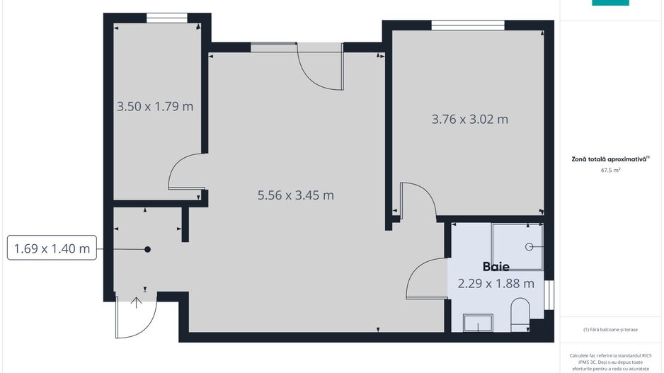 Apartament cu 2 camere în bloc nou - Poză 2
