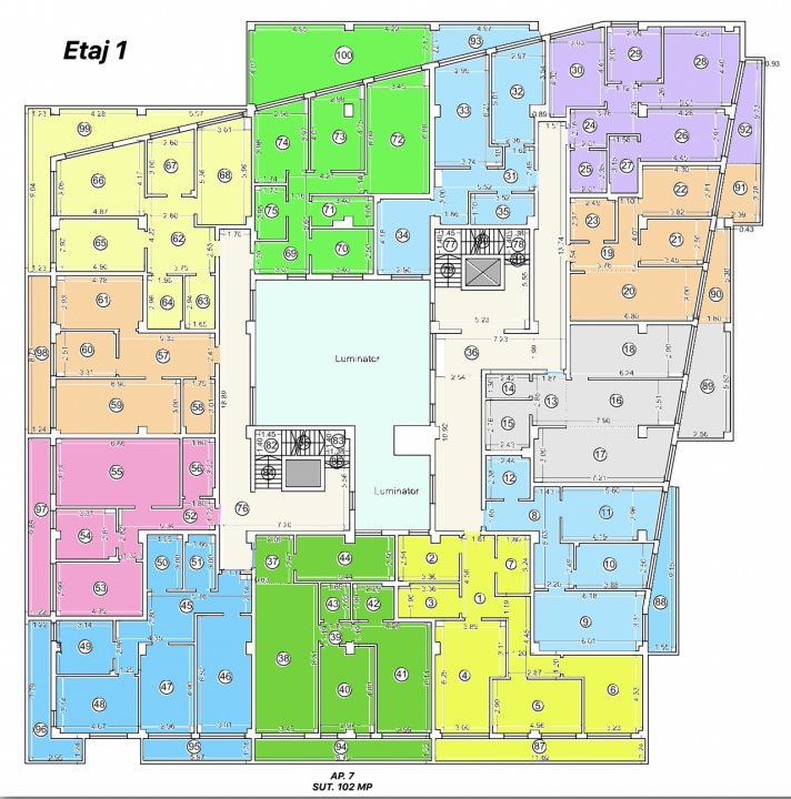 Tomis Nord - Vanzare apartament decomandat cu 3 camere,  bloc nou. - Poză 9