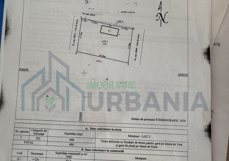 Teren intravilan 450 mp în Tomesti, lângă Primărie - Poză 1