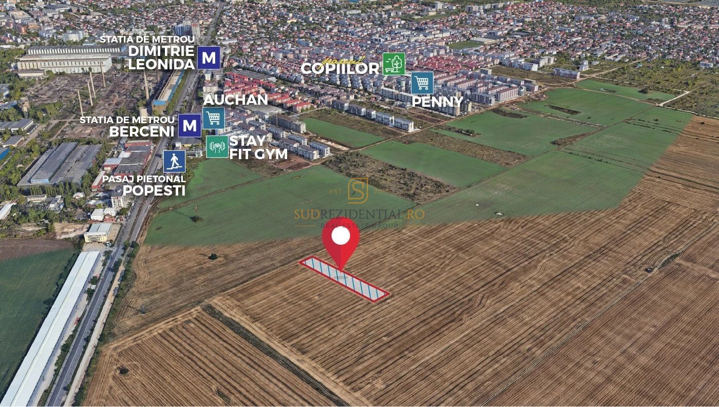 Lot de teren de vanzare, 2500 mp, metrou Berceni, Popesti-Leordeni - Poză 4