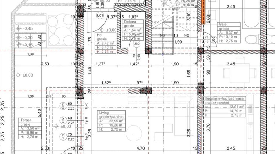 Duplex Modern cu 4 camere Mobilat si Utilat, in  Cristian - Schiță 17