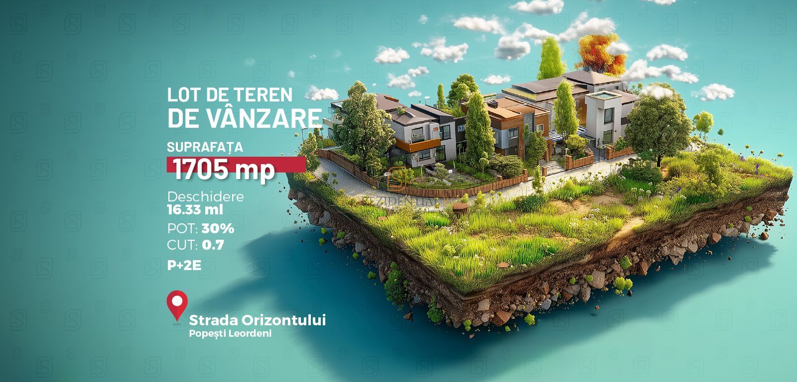 Teren intravilan de vanzare, 1705 mp, Popesti Leordeni - Poză 1