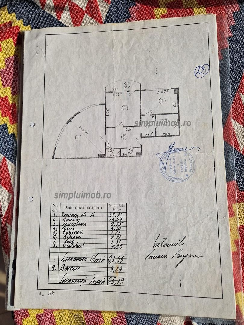 Decomandat 65mp 2 Camere - Rond Alba Iulia - Schiță 11