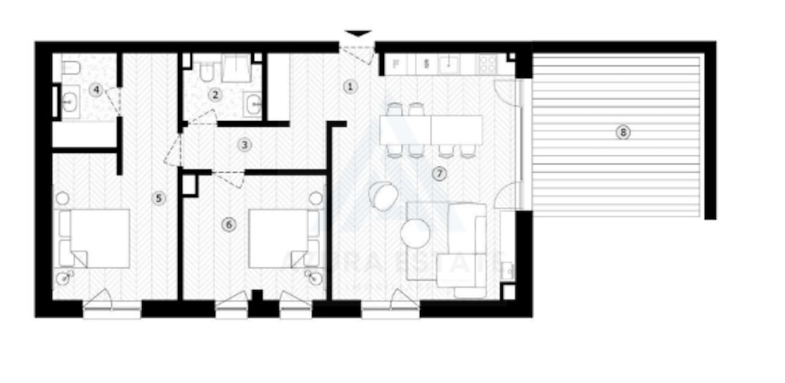 Aapartament 3 camere 79 mp utili terasa 19 mp zona Țiglari - Poză 10