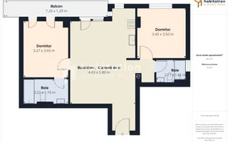 Tur virtual- 3 camere |Elegant| Parcare subterana| Boxa| zona Aradului - Poză 26
