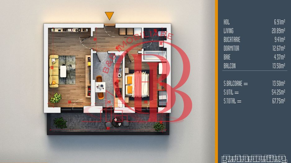 Oferta Lansare 2 camere proiect nou Pallady - Schiță 6