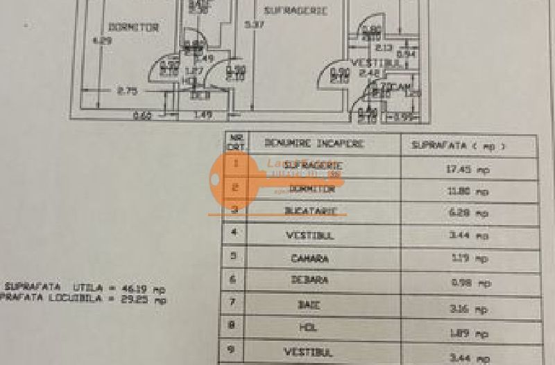 Apartament 2 camere | 50 mp | Etaj 2/10 | Zona AFI Cotroceni – Metrou - Schiță 6