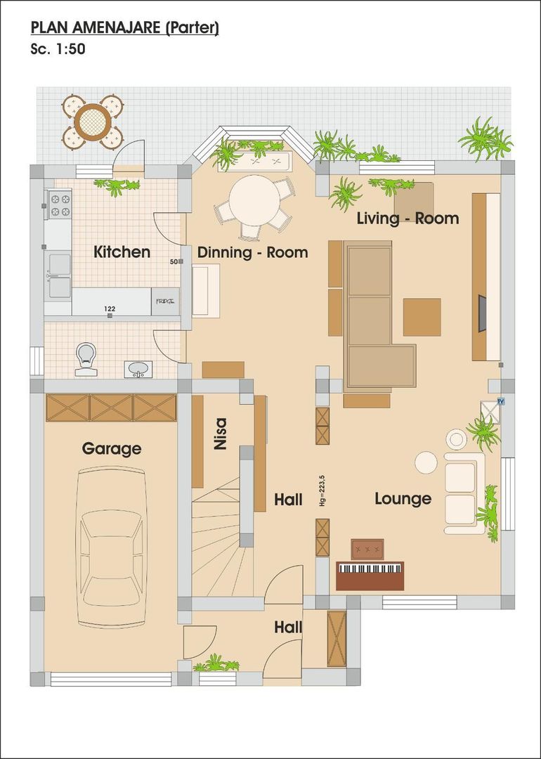 Vilă Individuală de Închiriat – Cartier Azur, 5 Camere, Terasă cu Jacuzzi, Curte 400 mp - Poză 10