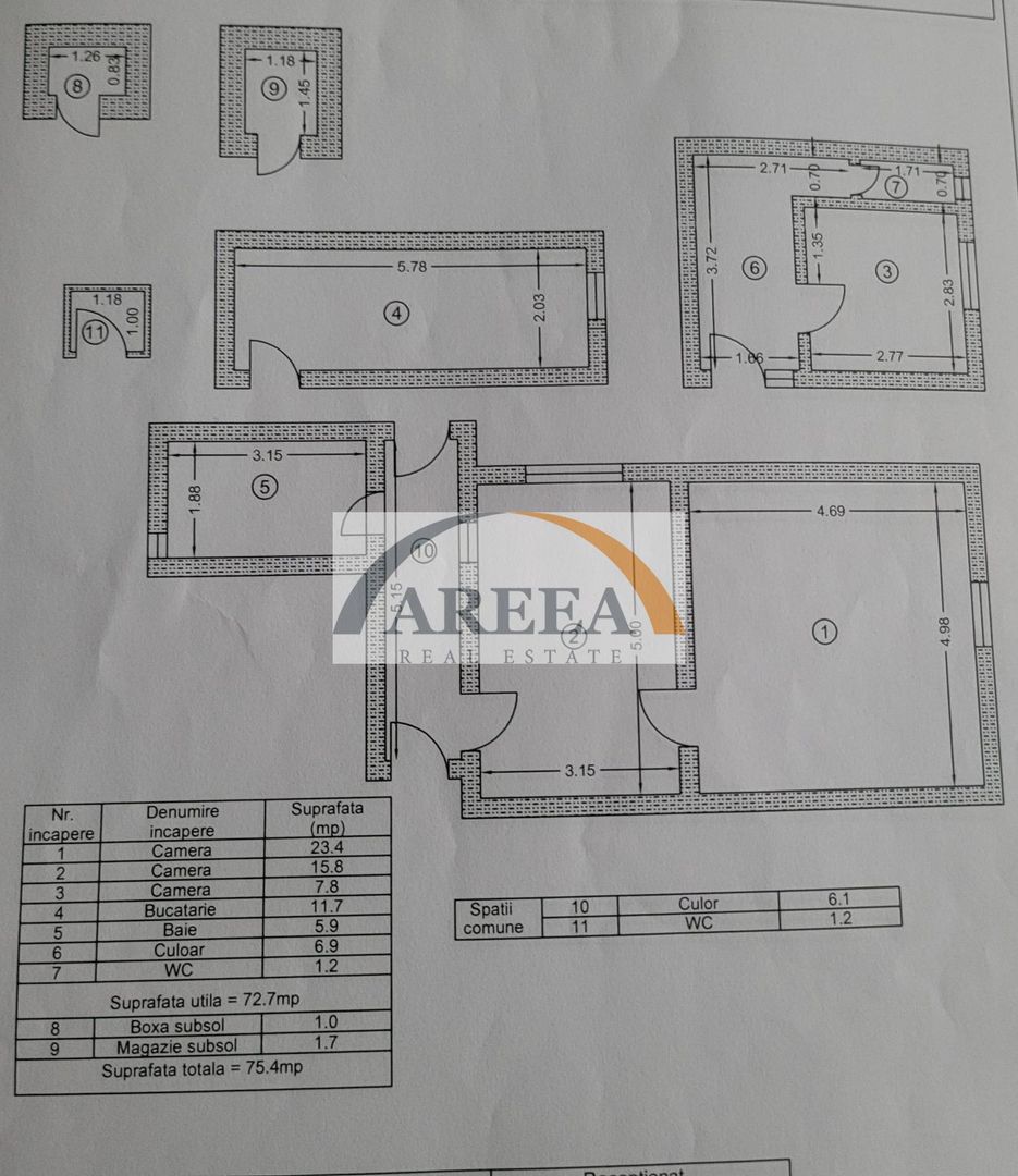 Ultracentral - zona Polona - 3 camere cu dependinte si GARAJ propriu - Poză 28