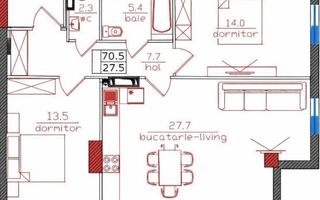 Vânzare, apratament, 2 camere, strada Bucovina, Ciocana - Poză 2