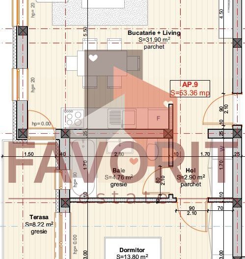 Etaj 1. Finisaje la alegere. Pozitie excelenta - Schiță 13
