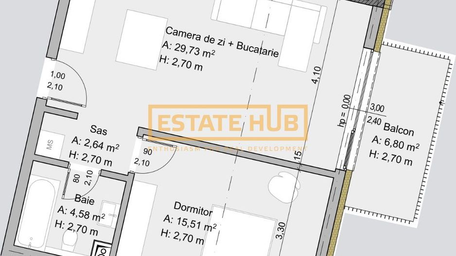 PRESALE Traian 44 | 2 camere premium | 0% comision - Poză 6