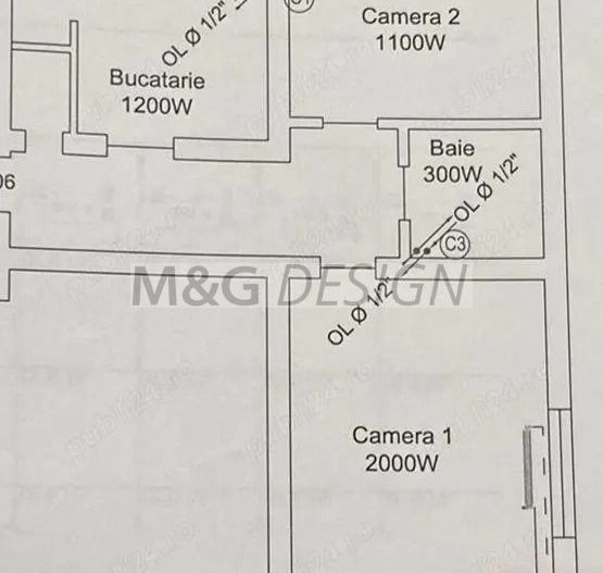 Apartament 2 camere Lipovei etaj 2 cu centrala - Poză 5