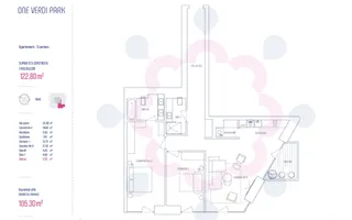 Vanzare 3 camere ONE Verdi Park | Finalizat - Schiță 11