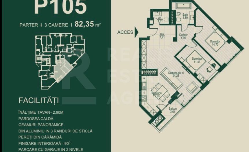 Vânzare, apartament 3 camere, complexul SEVEN Park - Ialoveni - Poză 9