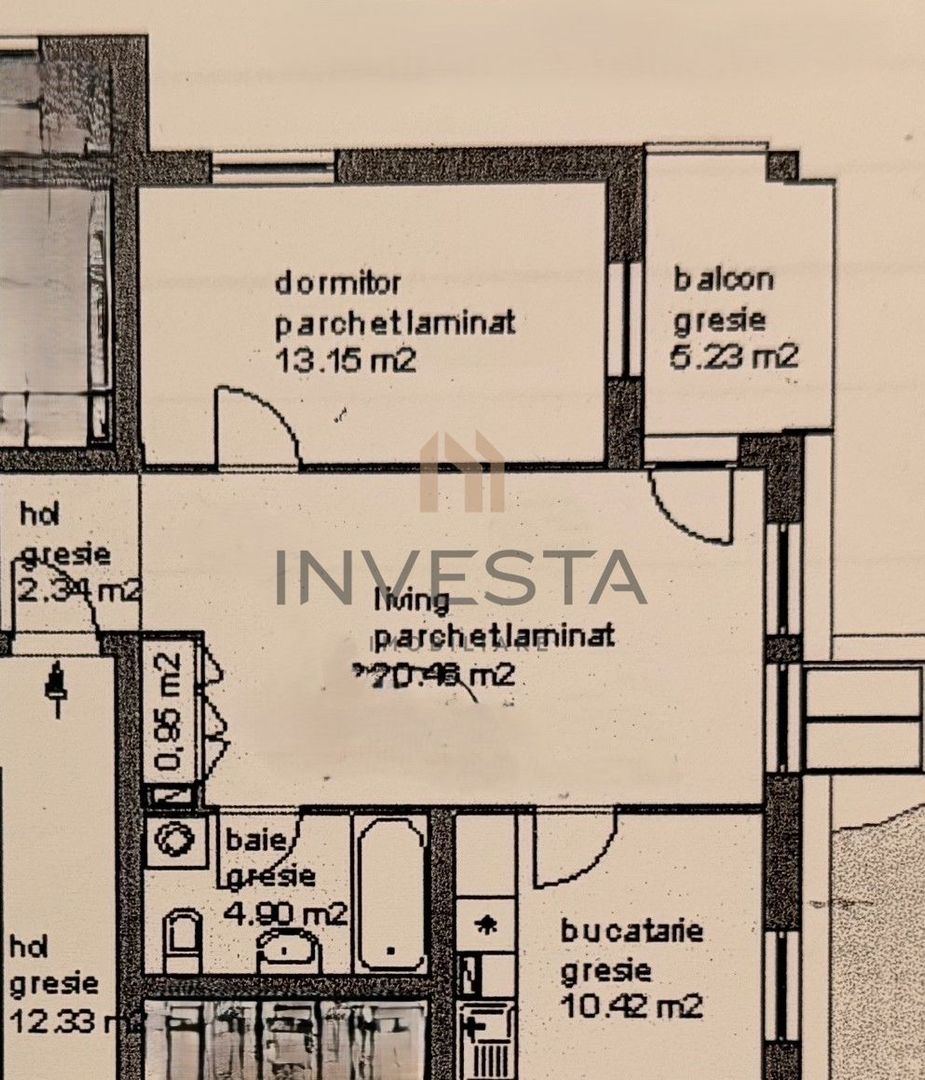Apartament de inchiriat cu parcare subterana - Andrei Muresanu - Schiță 11