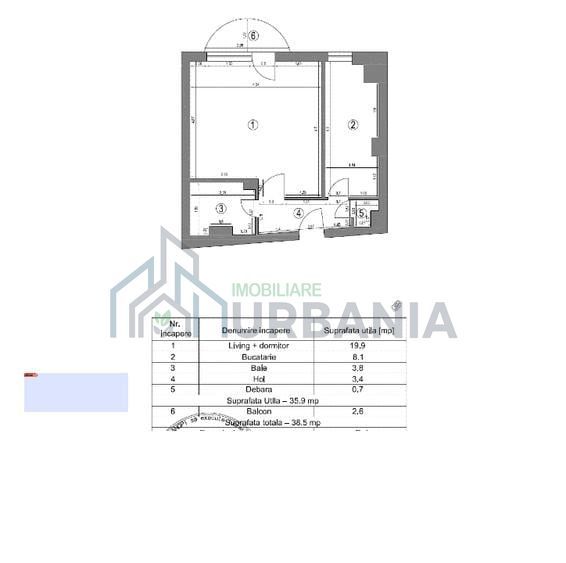 Apartament 1 cameră, Păcurari, etaj 1, cu boxă proprie - Poză 7
