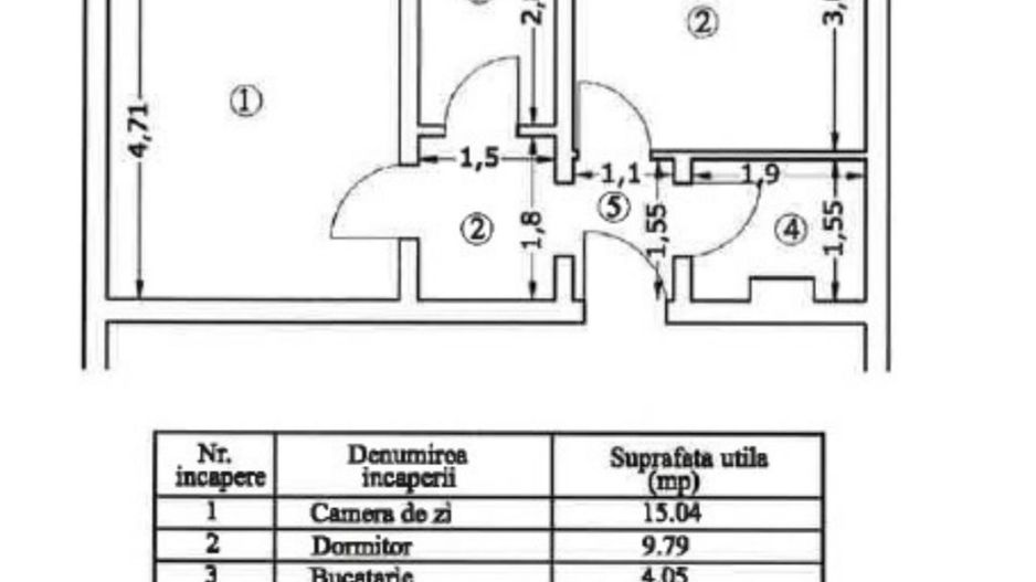 Apartament cochet 2 camere | Tei - Schiță 17