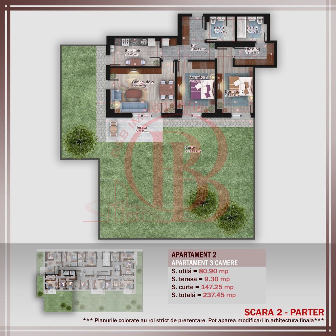 3 camere cu dresing si curte  Titan Pallady Metrou Nicolae Teclu - Poză 1