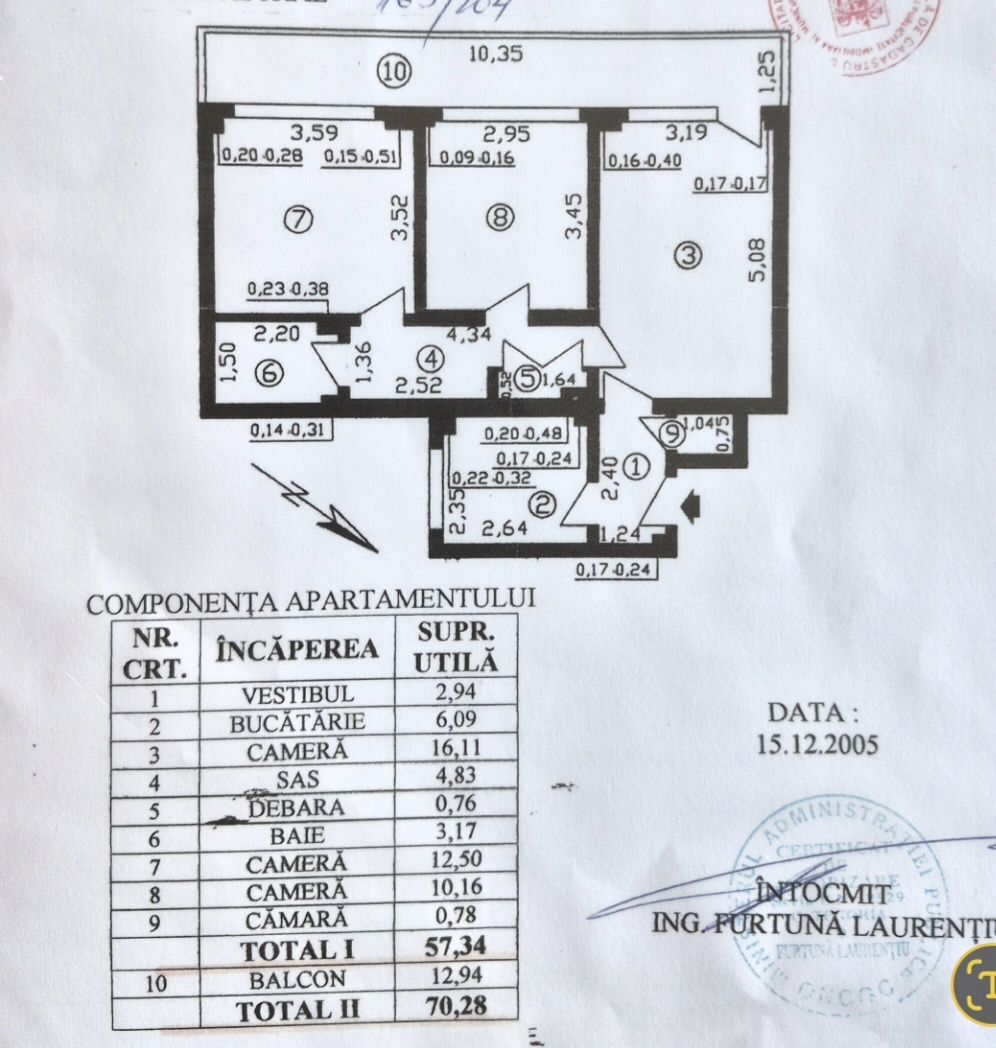 Apartament cu 3 camere 70,28 mp - piata Iancului - Poză 18