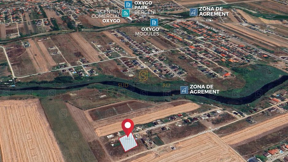 Lot de teren intravilan, 465mp, Str.Trestiei, Mamina, Comuna Vidra, IF - Poză 2