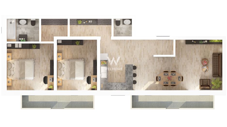 Apartament 3 camere Piata Rahovei, Dedeman, Sibiu - Schiță 9