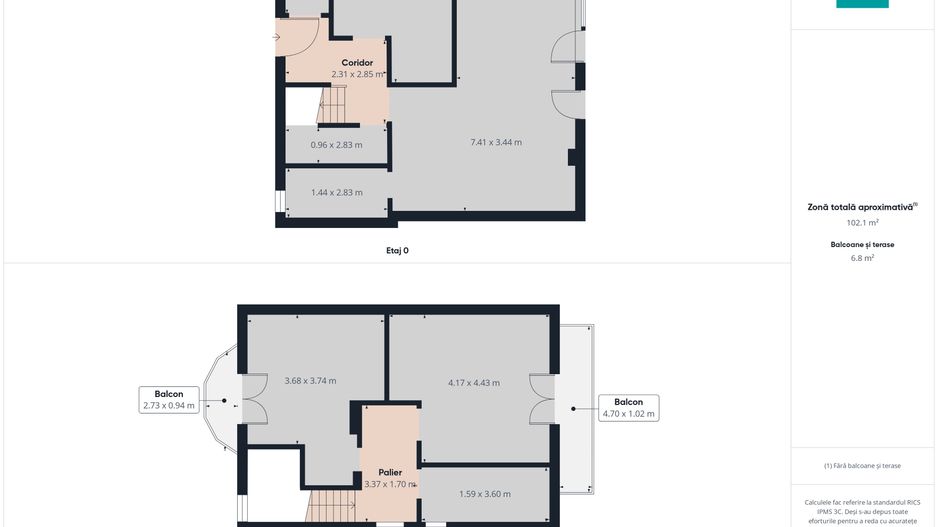 Duplex spațios 102 mp utili, teren 350mp in Covaci - Poză 6