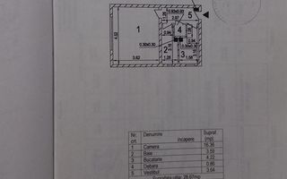 Garsonieră - 29 MP | Reabilitat Termic | Pantelimon - Schiță 11