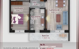 Direct Dezvoltator Comision 0%, Apartament 2 camere - Pallady - Schiță 18