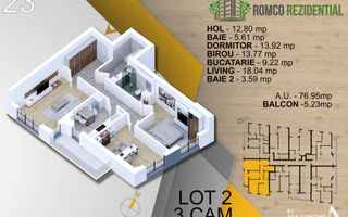 Apartament 3 camere,Panouri Fotovoltaice,Costuri minime,Pallady/Titan - Poză 10