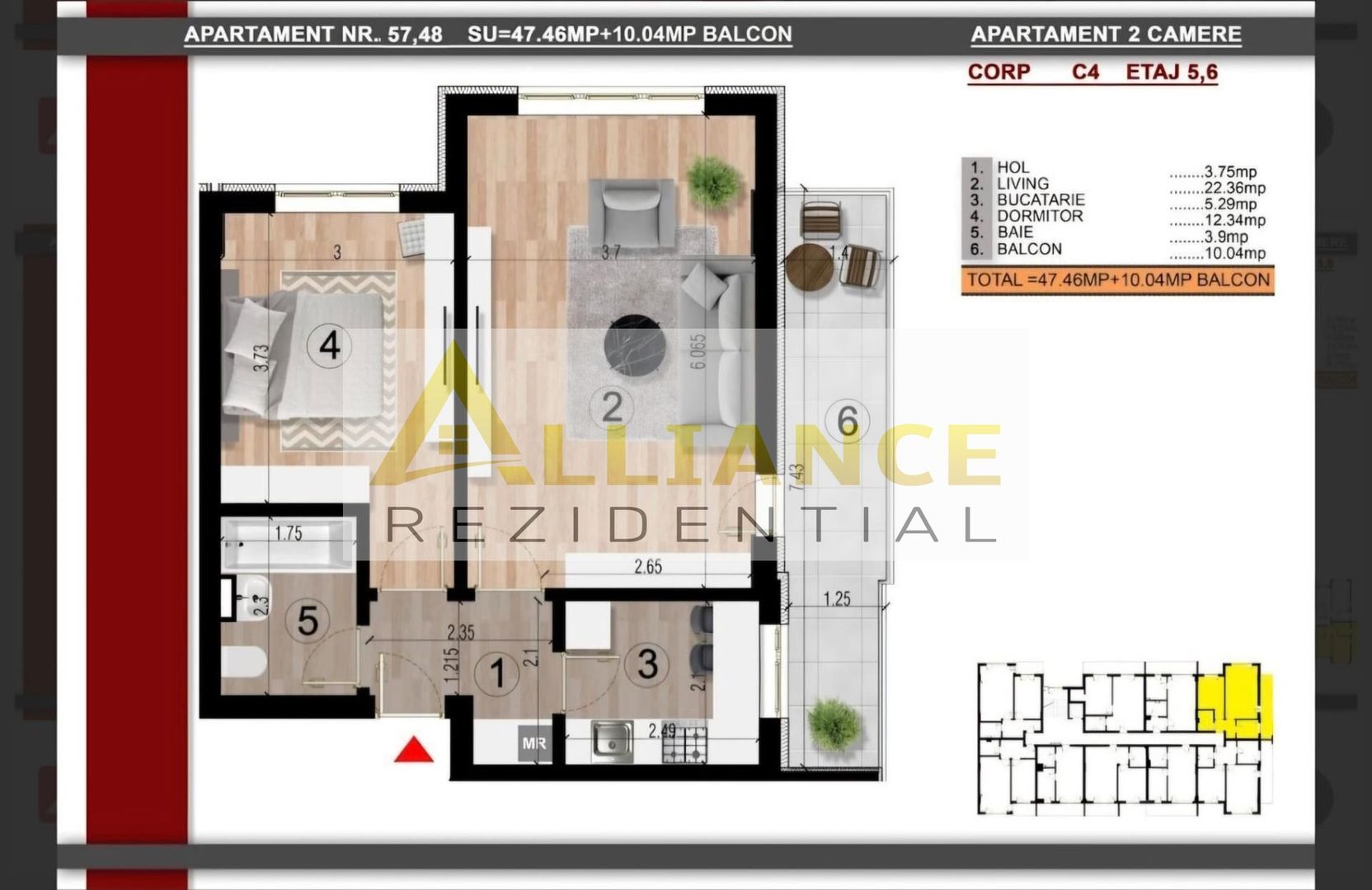 NOU Metrou Berceni Apartament 2 camere 57.5 str Biruintei - Poză 5
