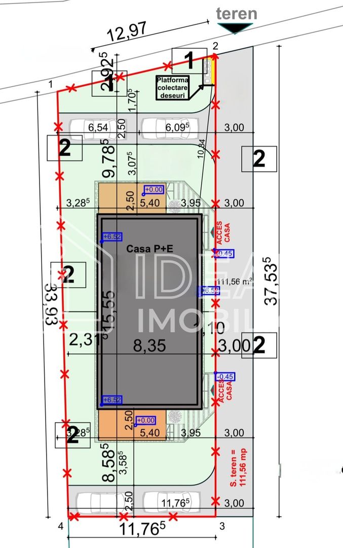 Duplex Modern cu 4 camere si gradina, in Cristian - Schiță 13