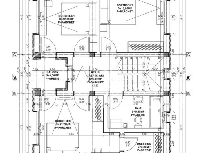 Casă modernă cu 4 camere și 300 mp de curte, in Sura Mica - Schiță 10