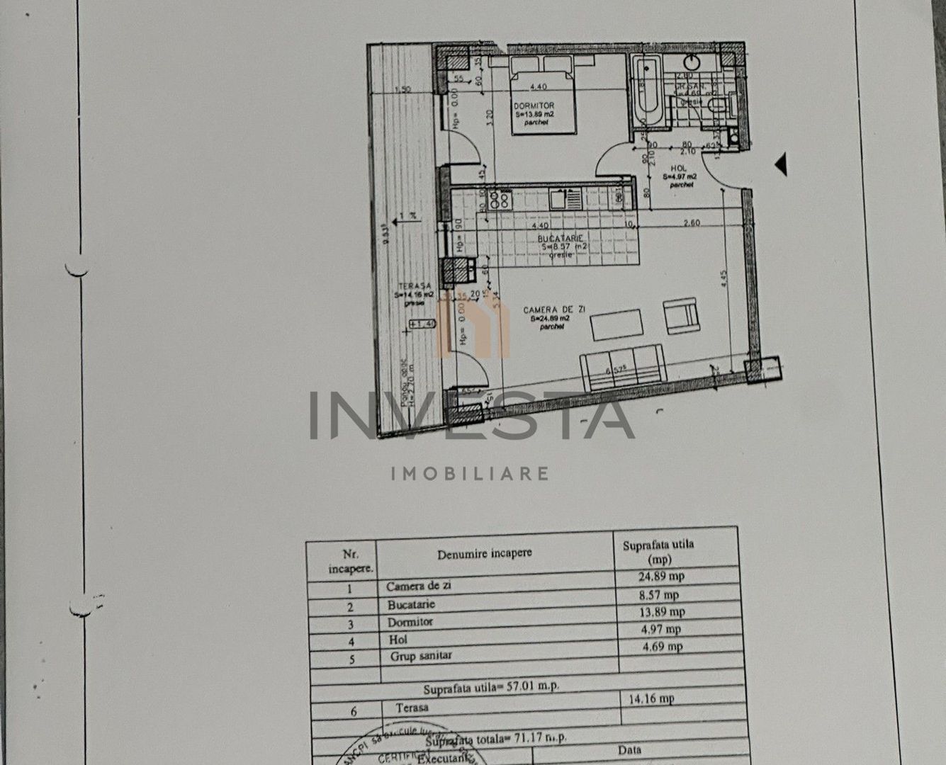 Aparatament recompartimentat in 3 camere Buna Ziua! - Schiță 9