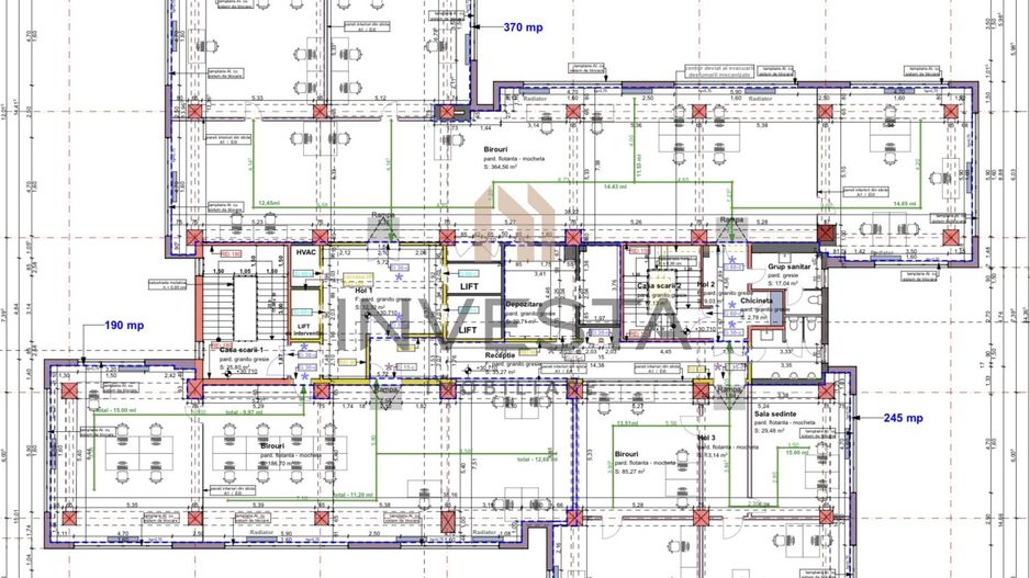 Ultimul etaj, vedere panoramică – Spațiu de birouri - Schiță 10