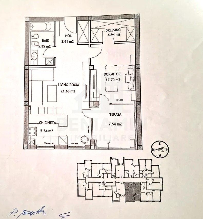 Apartament 2 camere - Platinum Residence - Coresi - Parcare 66.4mp - Schiță 10