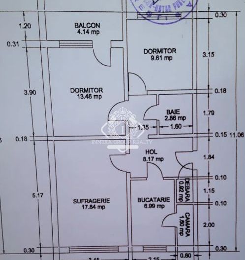 Apartament 3 camere - reabilitat - 4/4 I Drumul Taberei - Schiță 9