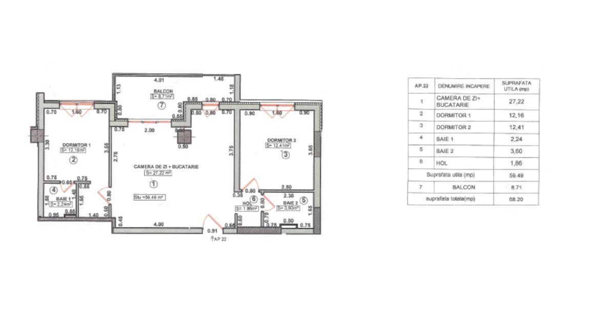 Vând apartament 3 camere, mobilat și utilat cu loc de parcare inclusă - Poză 21