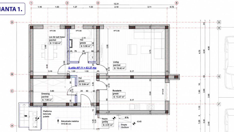 COMISION 0%|Apartament 2 camere | 53,87 mp | Giroc | Parcare Inclusa - Poză 7