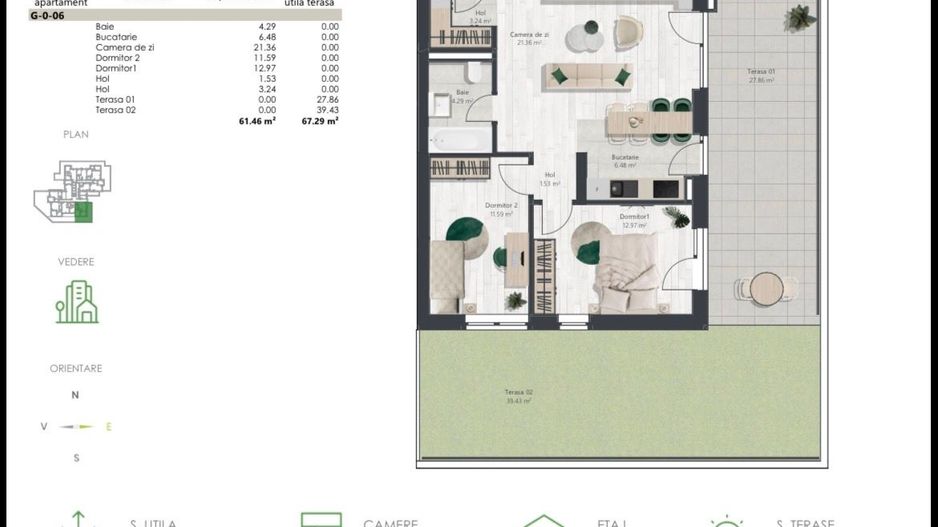 COM 0% Apartament nou cu 3 camere si gradina | Denya Forest - Poză 11