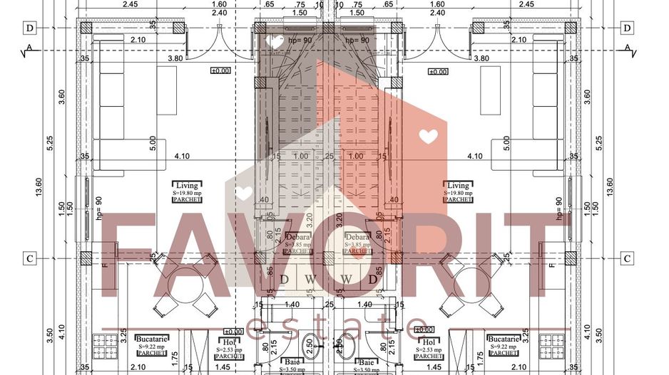 Duplex in Mosnita. Serena 3. Finisaje la alegere - Schiță 7