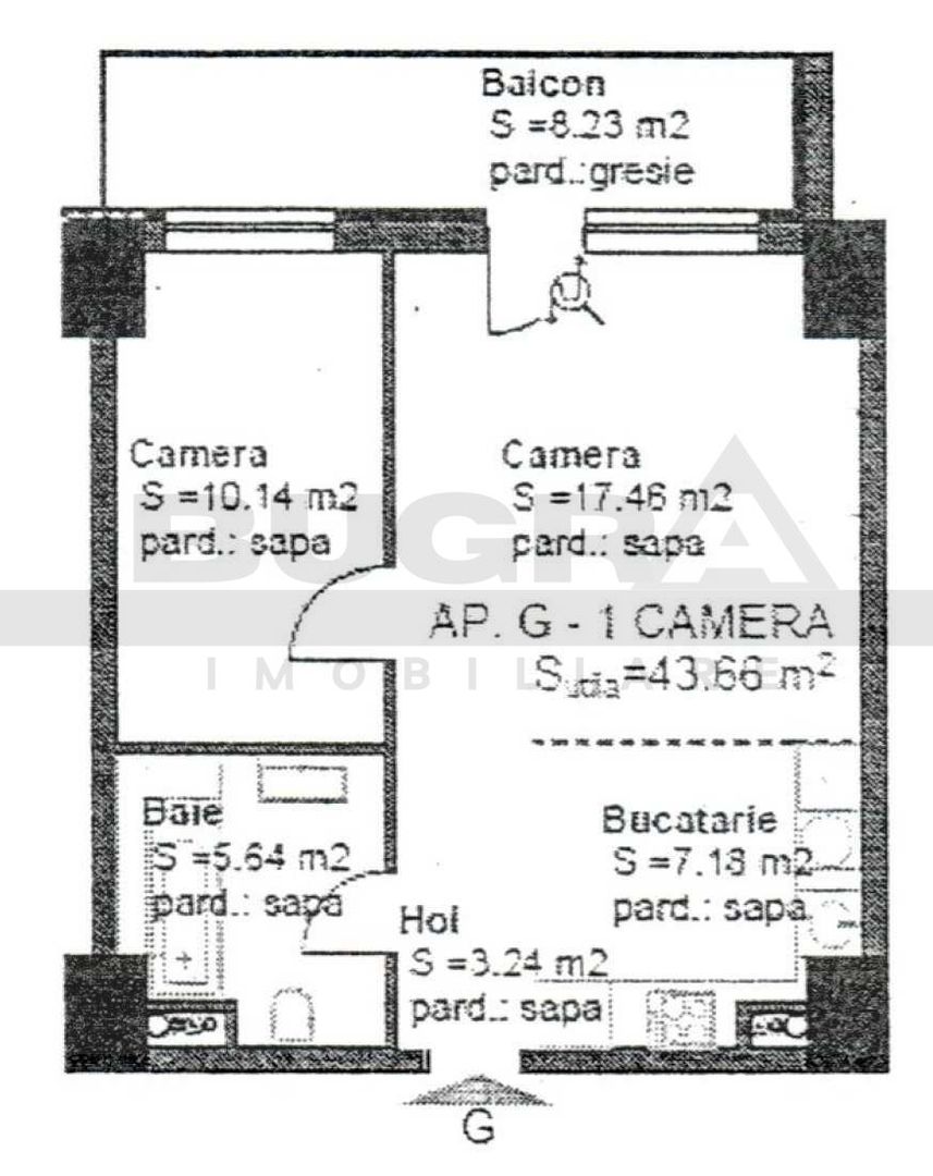 Apartament de 2 camere, modern, 44mp, parcare, zona Iulius Mall - Poză 10