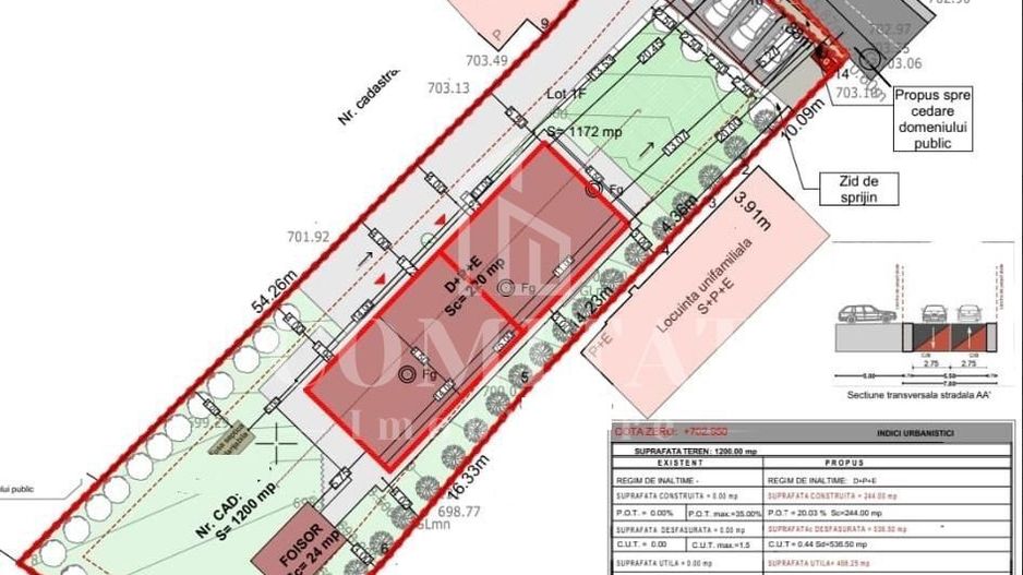 Teren cu autorizație de construire pentru 2 unități locative - Poză 1