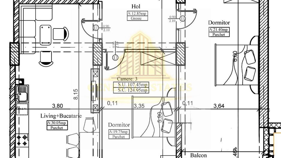 Vânzare apartament PREMIUM cu 3 camere | COPOU | 110 m.p - Poză 16