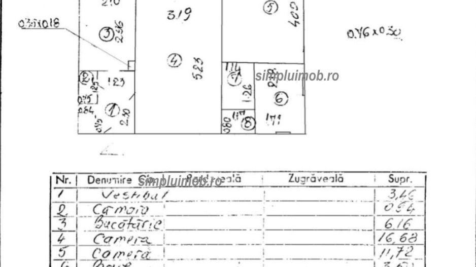 2 camere mobilat Alexandru Obregia - Schiță 5