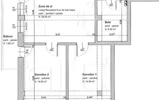 Apartament 3 camere 64.2 mp, zona Triajului Selimbar - Schiță 6