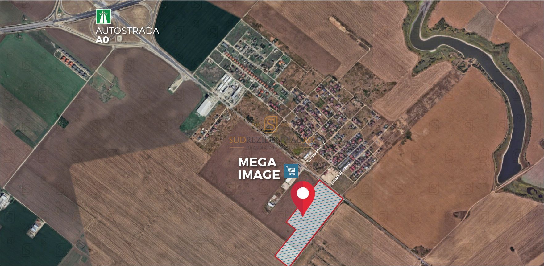 Lot de teren de vanzare, 14.748 mp cu deschidere de 35 ml, DN4 - Poză 1