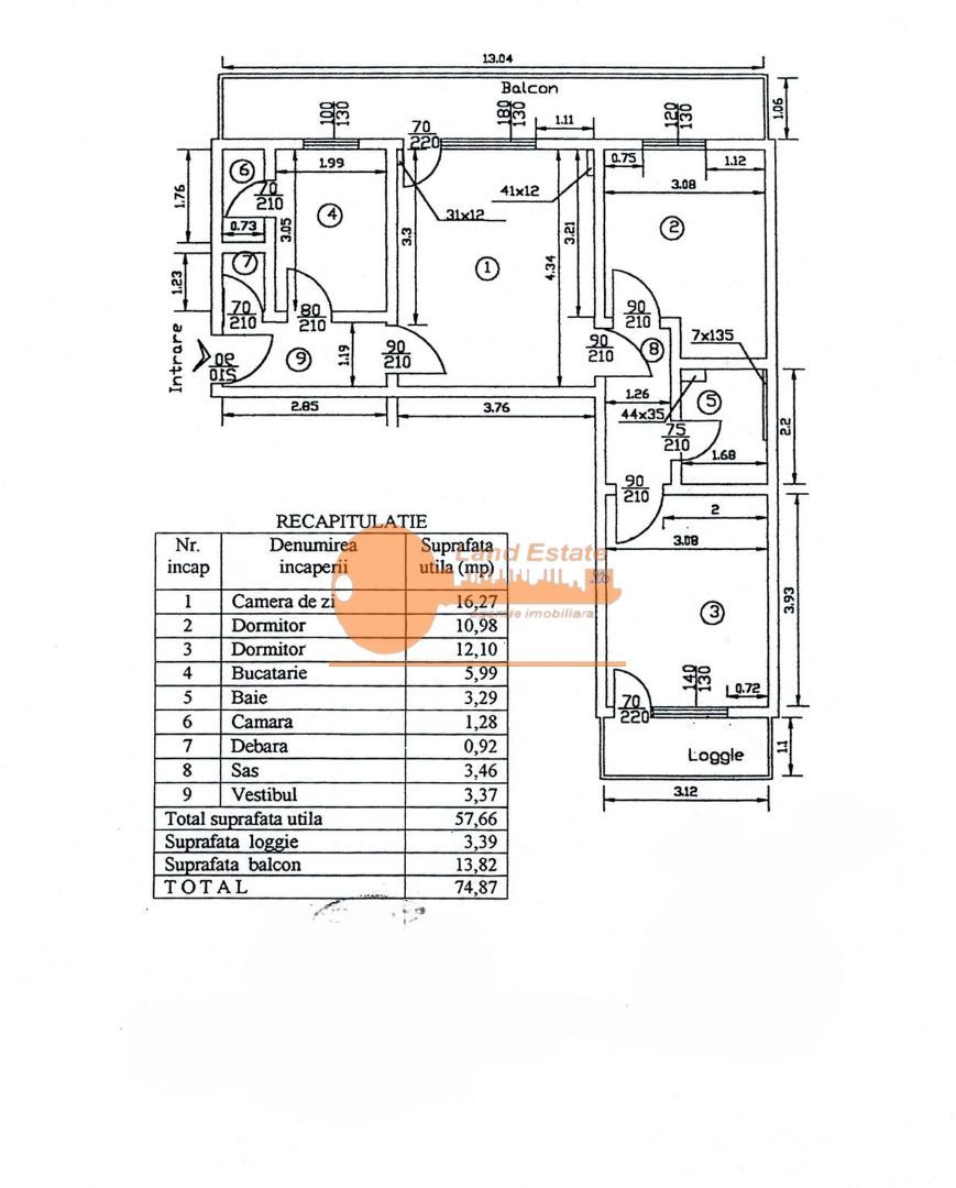 Apartament 3 Camere | 75 mp | 10 Min Metrou Crângași - Schiță 12